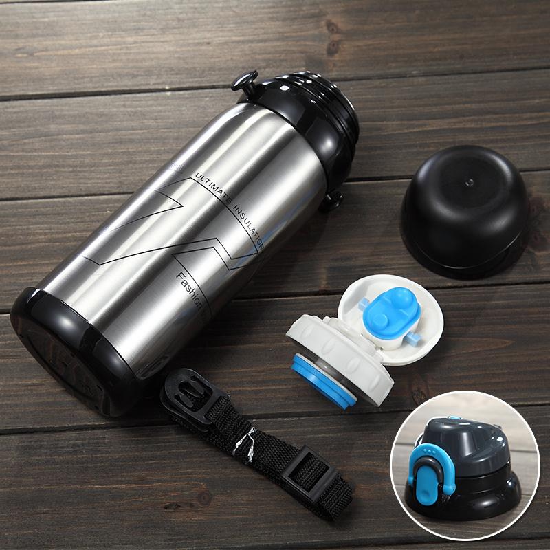 Large Capacity Insulation Cup 800ml Vacuum Flasks Portable Stainless Steel Thermos Cup Water Bottle Travel Tea Mug Office Thermos Cup