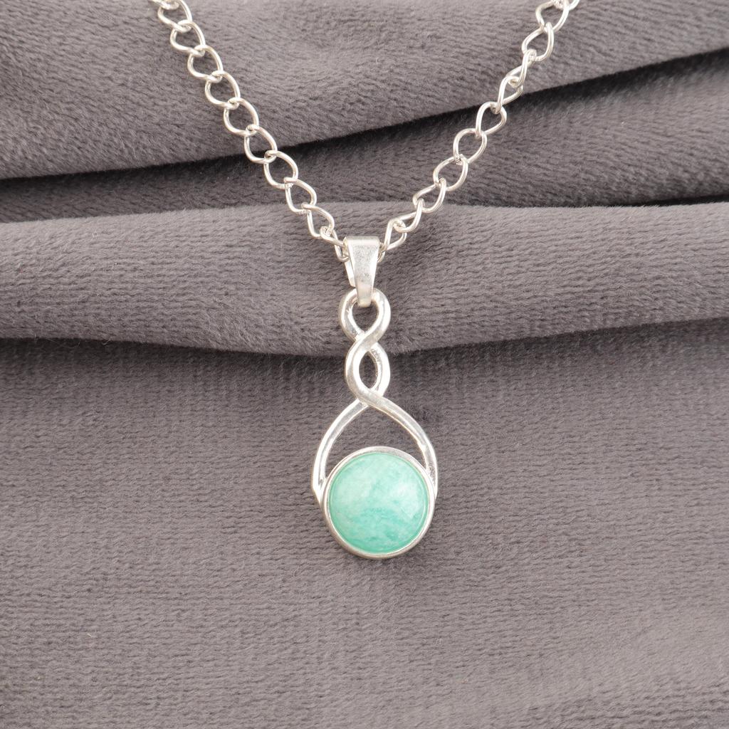 Amazonite Gemstone Jewelry, Handmade Silver Pendant, 925 Solid Sterling Silver Pendant Gift For Women