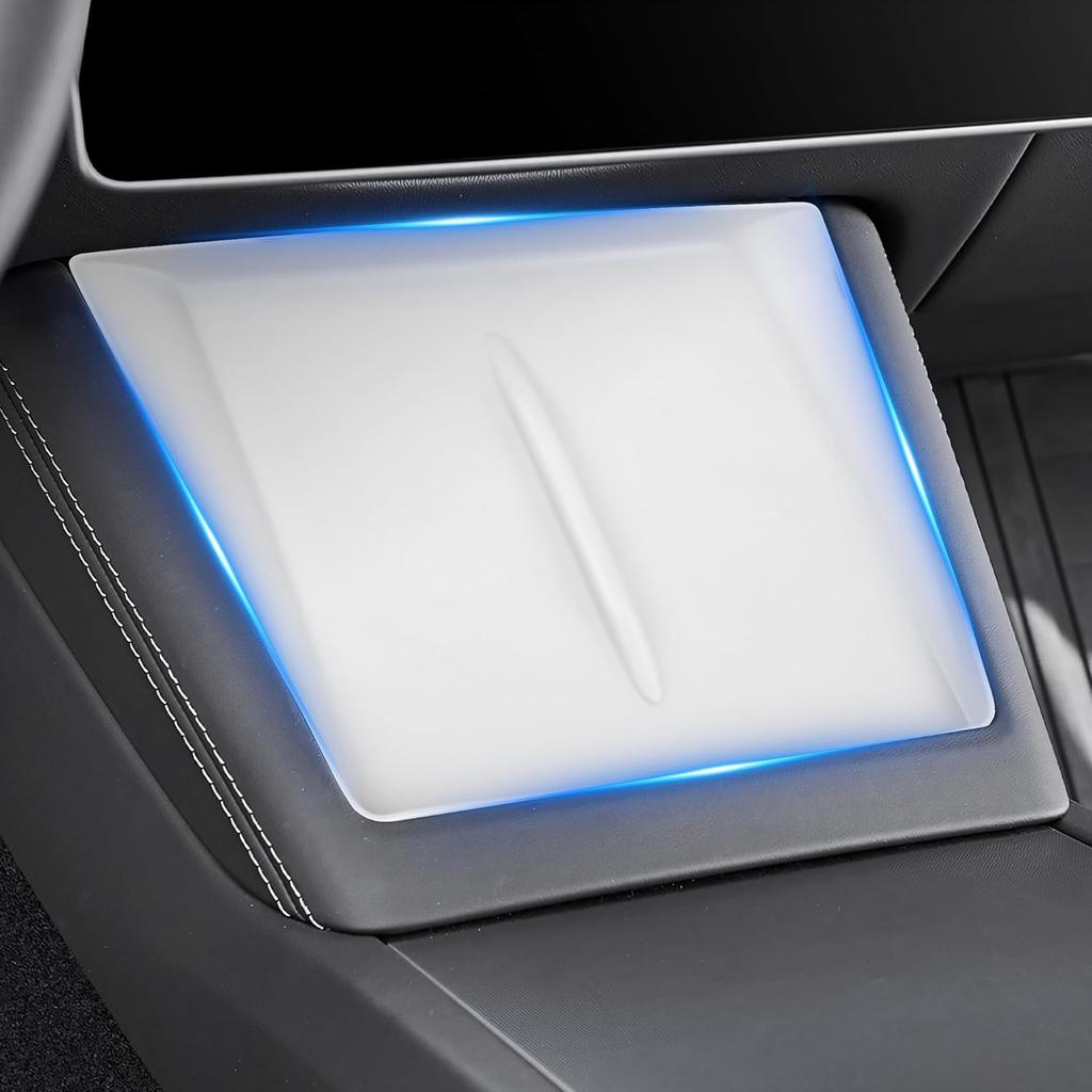 Center Console Silicone Mat for Tesla Model Y Juniper Model 3 Highland Wireless Charger Mat Refresh Non-Slip Design 2026