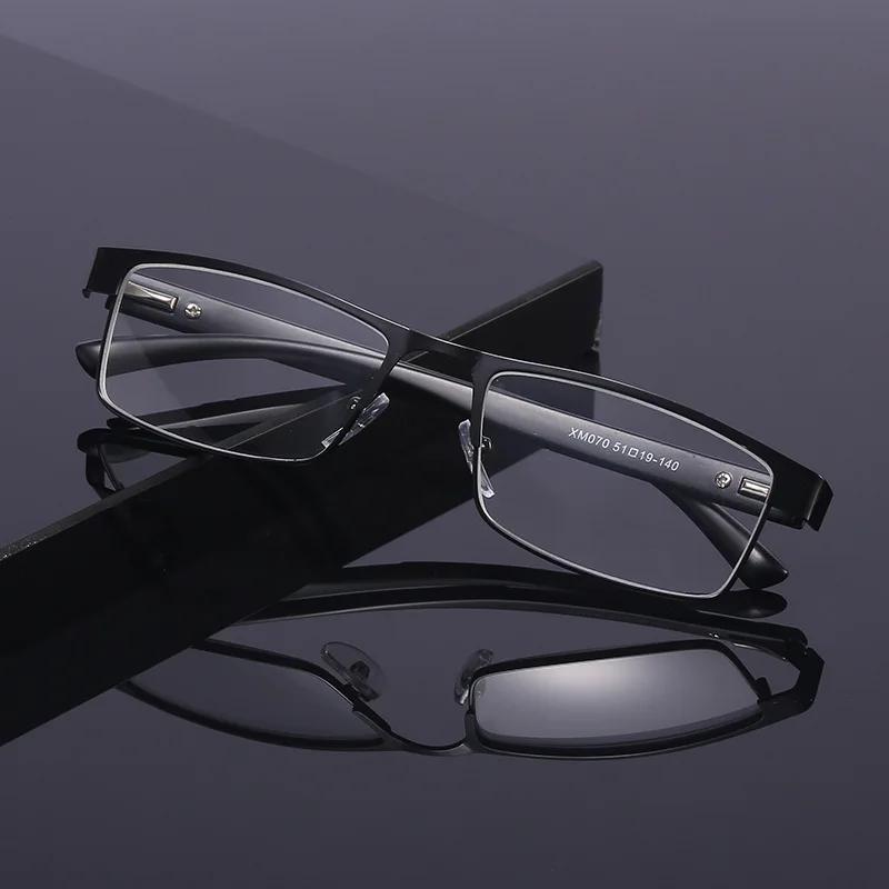 Men Titanium Alloy Reading Glasses Non Spherical 12 Layer Coated Lenses Eyeglasses Business Hyperopia Eyewear +1.0 To +4.0