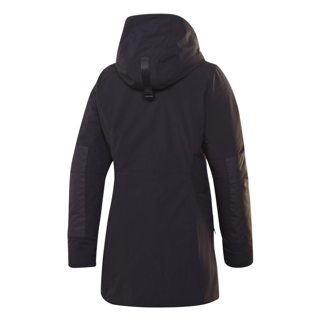 Reebok Solid Color Mid-Length Thick Zipper Hooded Long Sleeve Cotton Jacket Women Jackets FU1693-BLACK