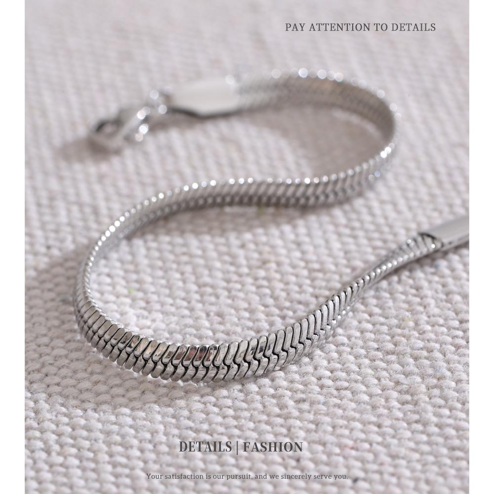 XY 2646 Stainless Steel Bracelets Jewellery Woman Metal Snake Chain Waterproof Simple Classic Couple Gift New