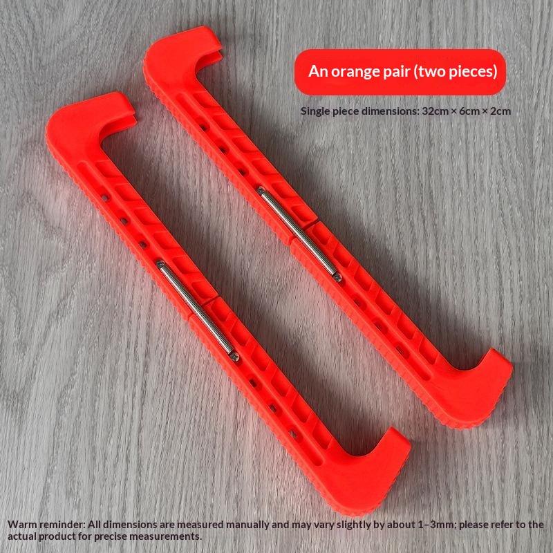 1Pair Adjustable Ice Skate Blade Guard Pvc Hard Skating Blade Protector Cover For Figure Skating Hockey Skates