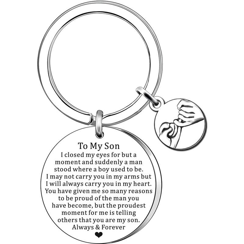 

Брелок Внук Внучка Рождество Круглый Квадратный Детский Подарок День Рождения To My Son