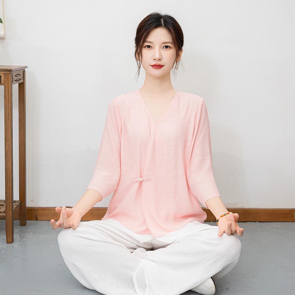 

2025 Ethnic Zen Meditation & Yoga Two-Piece Set for Women XXL