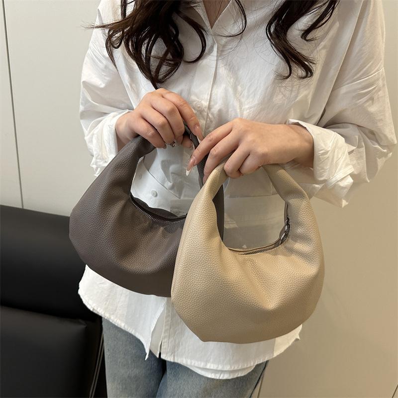 Yogodlns Simple Solid Color Clutch Bags Pu Leather Women Underarm Hobo Bag Commute Small Handbags For Ladies