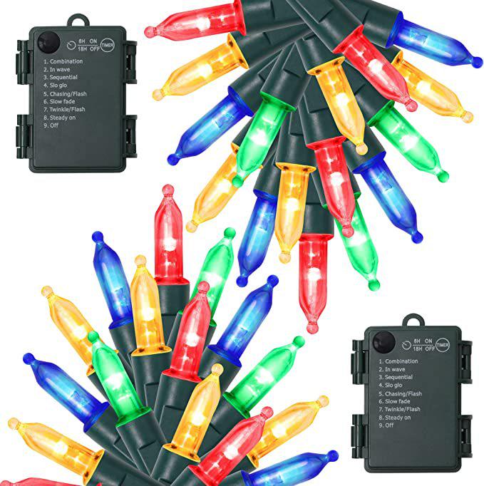 Outdoor Waterproof LED Bubble String Lights - Holiday Decorative Mini Christmas Tree Lights