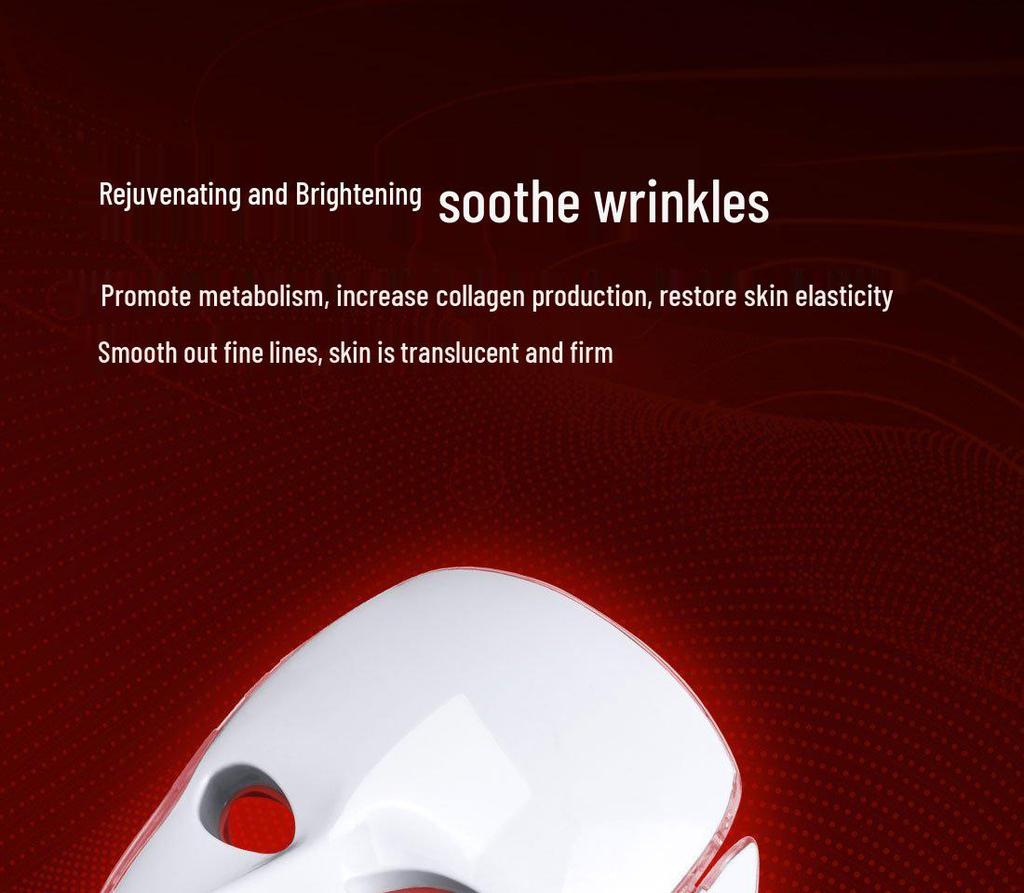 Cross-border Spectrometer Beauty Mask & Neck 7-Color Light Therapy Instrument