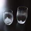 Atelier Kies Cat Motif Glass Set Milky L 360ml M 270ml (Blue Way, + Pair)