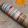 Colorful Leather Multi-strand Bracelet Handmade Bohemian Style Bracelet For Women Unique Geometric Design