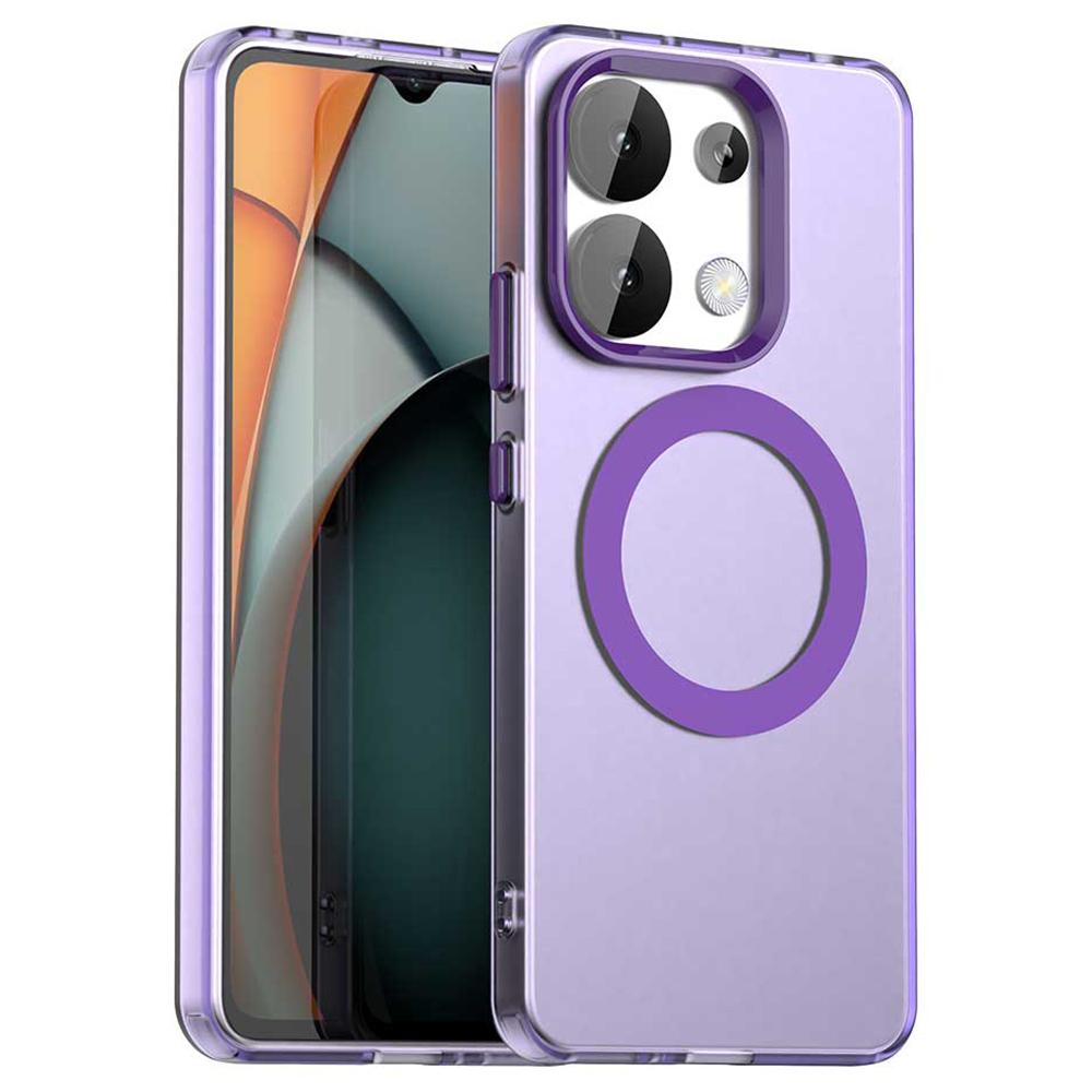 For Xiaomi Redmi Note 13 4G Case Compatible with MagSafe PC+TPU+PET Anti-Drop Phone Cover