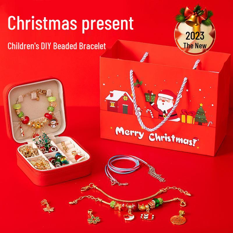 Girls' DIY Handmade Glass Bracelet Jewelry Gift Box for Birthdays & Christmas