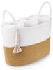 NiHome Cotton Rope Toilet Paper Storage Basket, Holds 6 Rolls