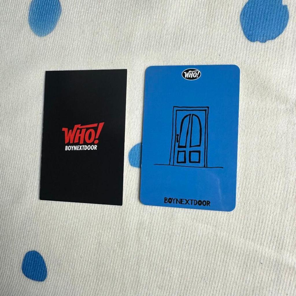 [USED] Unaku Pre-recorded BOYNEXTDOOR WHO Bonecudo Trading Cards (2 Pieces)