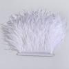 Ostrich Feather Trim 8-10cm 10-15cm 10Meters Fringe White for Clothes Ribbon Skirt Plumas Plume Decoration Wedding Party