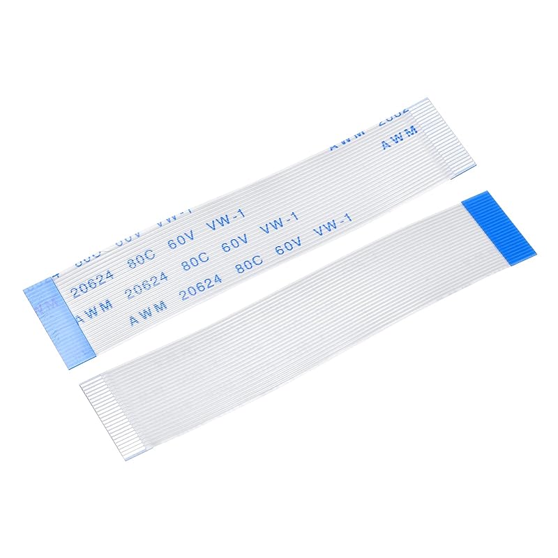 MECCANIXITY FFC Ribbon Flat Flexible Cable, 8 Pin 0.5mm Pitch 60mm Long (B Type) for LCD 3D Printer Camera DVD TV Laptop Audio Pack of 10