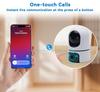 Hot-Selling 2K Dual-Screen Pan-Tilt Indoor Wireless Camera with One-Key Call & WiFi Monitoring