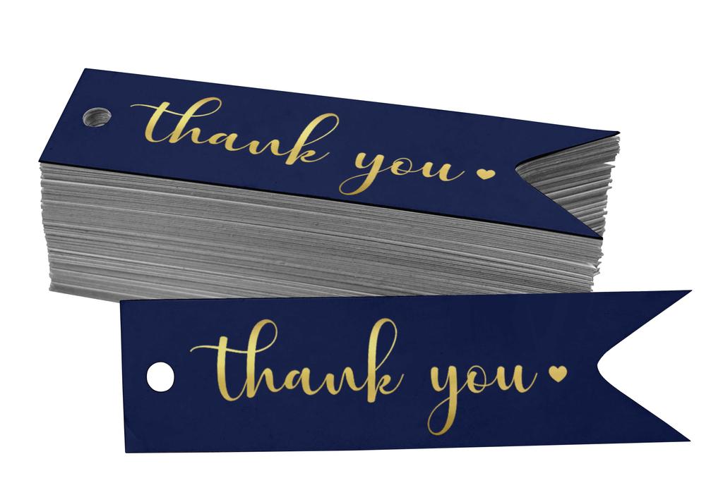 Inkdotpot Pack Of 100 Real Gold Foil Paper Tags Thank You Bridal Shower Favor Hang