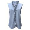 Black Fungus Edge V-neck Sleeveless Top Wooden Ear V-neck Sleeveless Top