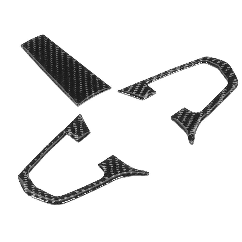 3 Adet Set Karbon Fiber İç Mekan Direksiyon Simidi Trim 5 Serisi G30 için Uygun