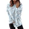 Women's Round Neck Tops Cotton Women's Casual Fashion Print  Long Sleeve O-Neck Pullover Top Blouse