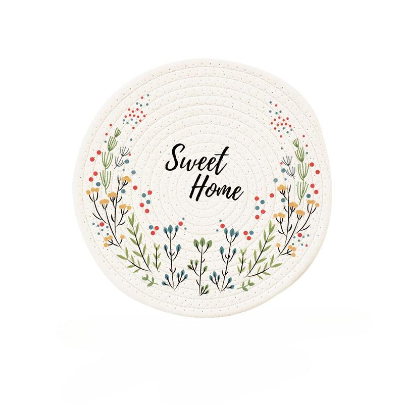 30CM Table Mat Cotton Placemats Anti Slip Dining Table Mats Non-Slip Tableware Bowl Pads Kitchen Drink Cup Coasters