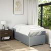 VidaXL Slatted Bed Base with Mattress Light Grey 90x200 Cm Fabric 3285539