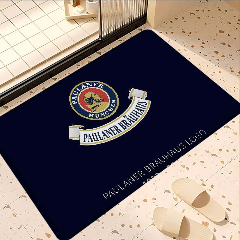 German Beer P-Paulaners Floor Mat Cheaper Anti-slip Modern Living Room Balcony Printed Bedside Mats