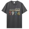 Old Vintage 1974 Birthday Men Women T-Shirt Wife Husband B-Day Presents Sayings Quote Graphic Clothing Oversized Tshirt