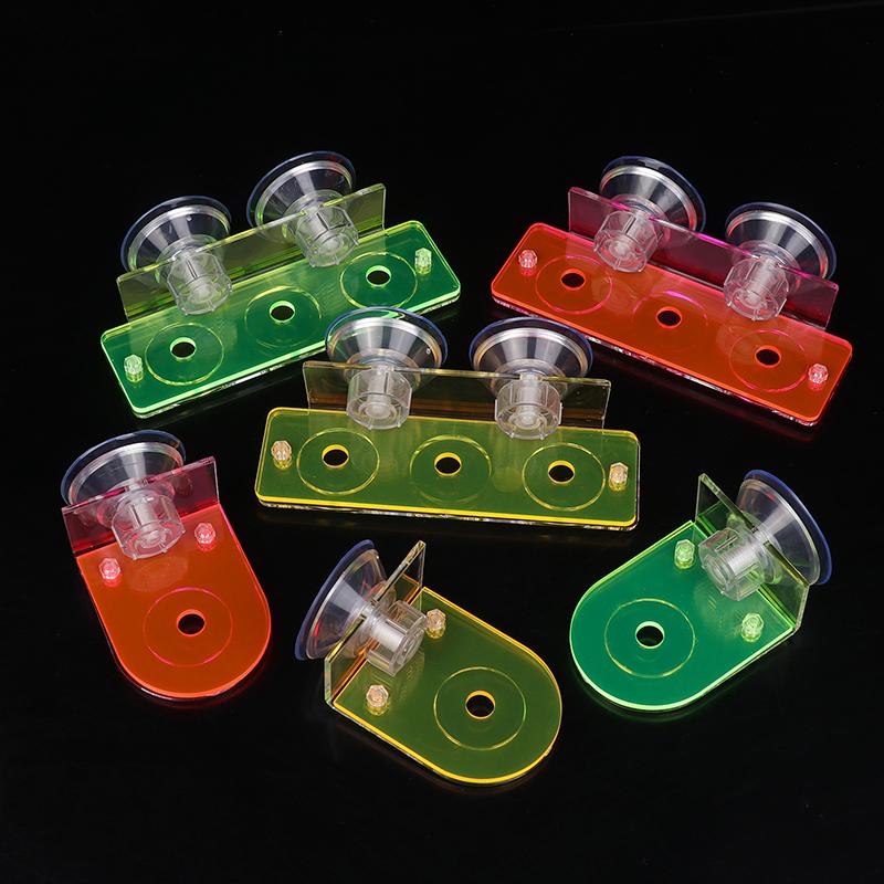 1Pc Fish Tank Coral Rack Fluorescent Coral Frag Clip With Suction Cup Marine Acrylic Coral Frag Holder Aquarium Accessories