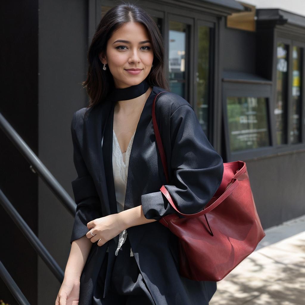 Autumn and winter new oil wax leather large-capacity tote bag, Korean high-end commuting to work single shoulder underarm women's bag