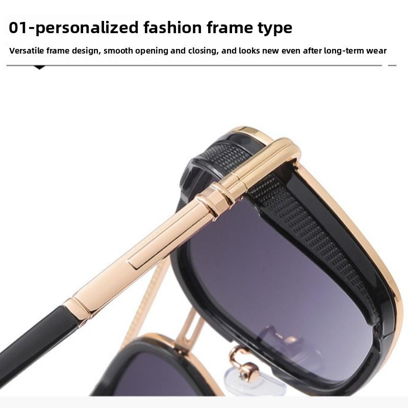 New Trends Oval Frame Fashion Sunglasses Women Men Classic Metal Square Frame Luxury Sunglasses Outdoor UV400 Sunshade Goggles