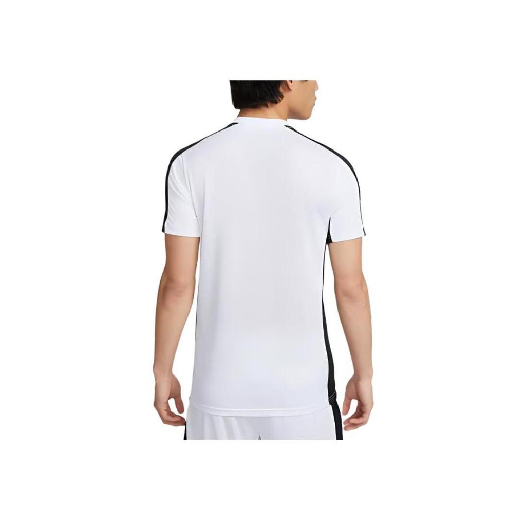 Nike Striped Logo Print Crew Neck Casual Short Sleeve T-Shirt Men Tops White DV9751-100