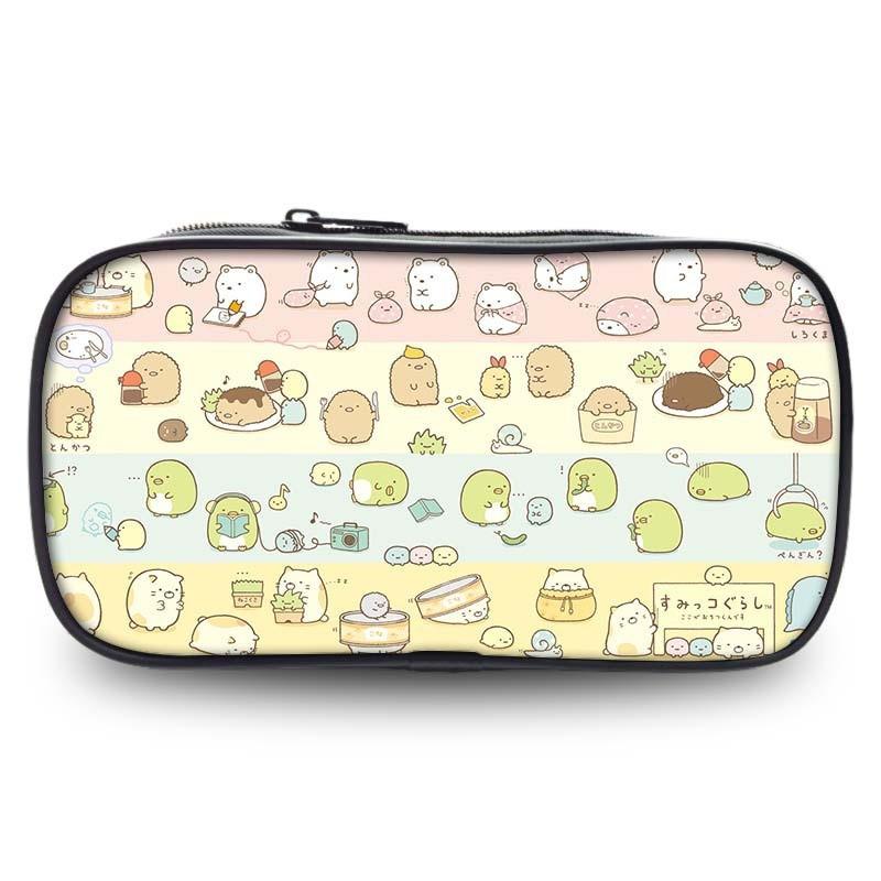 Söt pennställ från Sumikkogurashi i slitstarkt nylon för skol- och kontorsmaterial