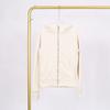 LULU Embossed Slim Fit Full Zip Fleece Hoodie - Gold Logo & Zipper, Casual Yoga Wear.
