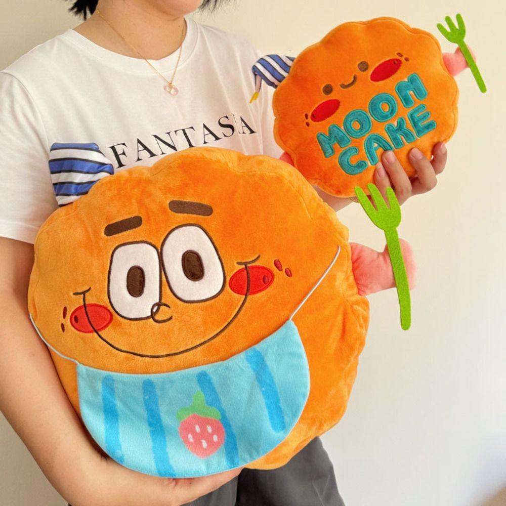 Fluffy 3D Simulation Mooncake Pillow Mid-autumn Festival Moon Cake Stuffed Toy  Home Decor