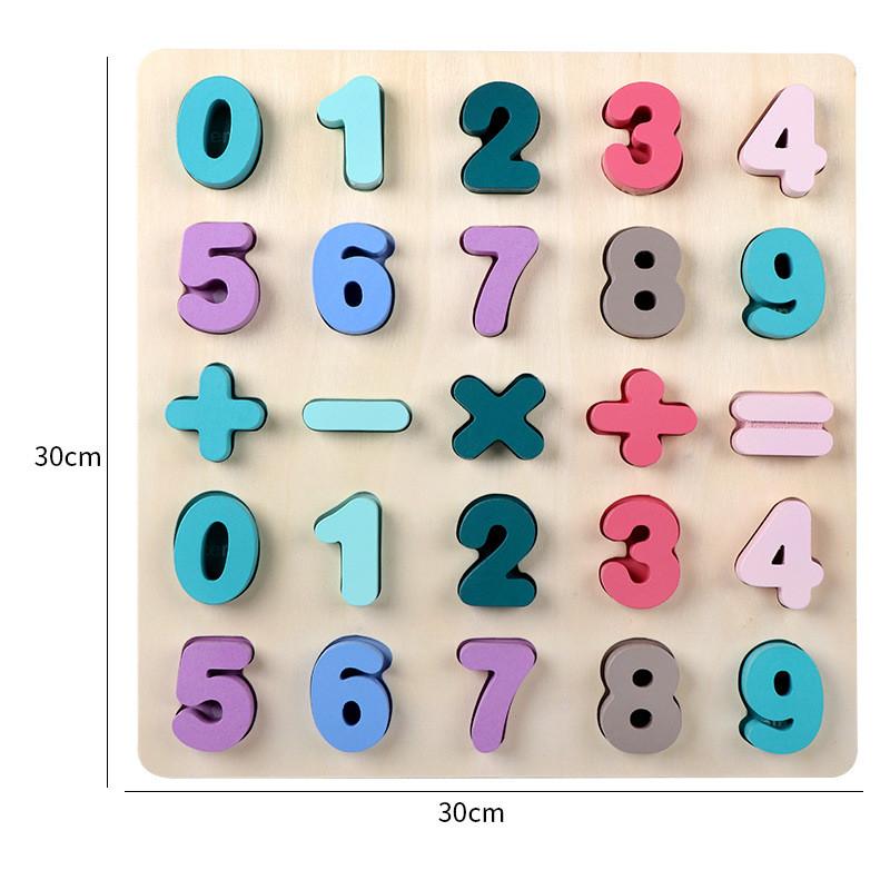 Wooden Number And Letter Shape Recognition Board For Toddlers Educational Toy
