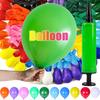 50/100pcs Round Balloons & 1/2pcs Balloon Pump, Atmosphere Inflatable Supplies for Birthday Wedding Carnival Home Shop Decor XJM