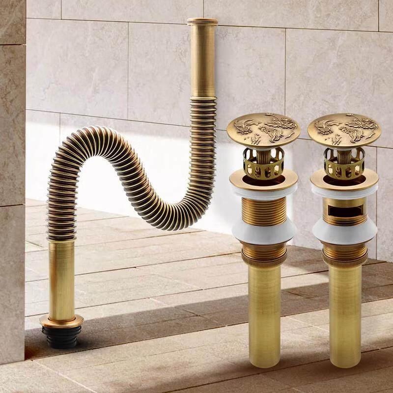 TLXT Stainless Steel Pop-up Sink Drain with Basket (No Overflow)