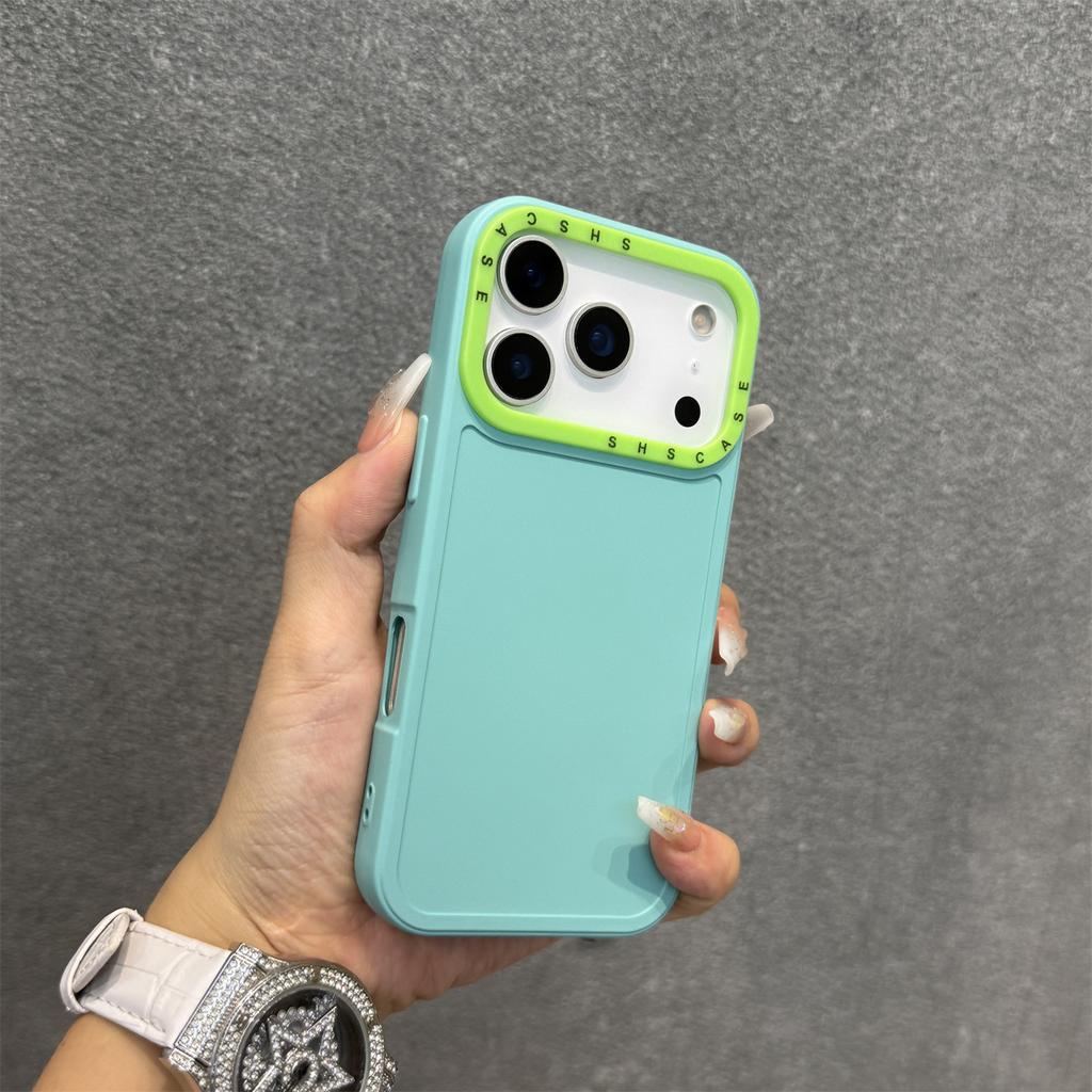Collision Colour Lens Protector Soft Phone Case For iPhone 17 Pro Max 16 15 14 13 12 11 Pro Max Plus 17 Air Shockproof Cover