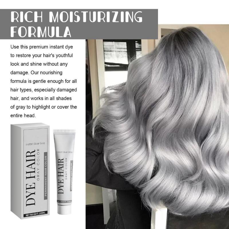 100 ml Grauhaarcreme, schadet dem Haar nicht, ist natürlich, langanhaltend, leicht zu reinigen und leicht zu färben.