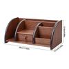Wood Desk Storage Box with Drawer and Open Sections, Tabletop Holder for Study Table, Home Office Desk and Dressing Table Daily Use