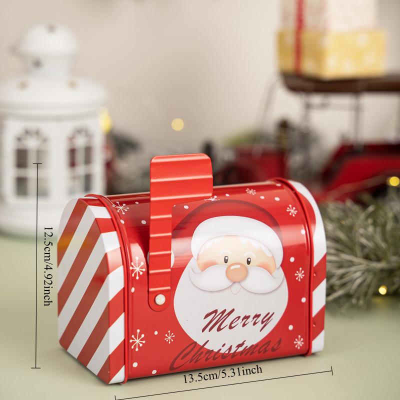 Tinplate Box Mailbox Christmas Decoration Supplies Christmas Gift Candy Box Ornaments