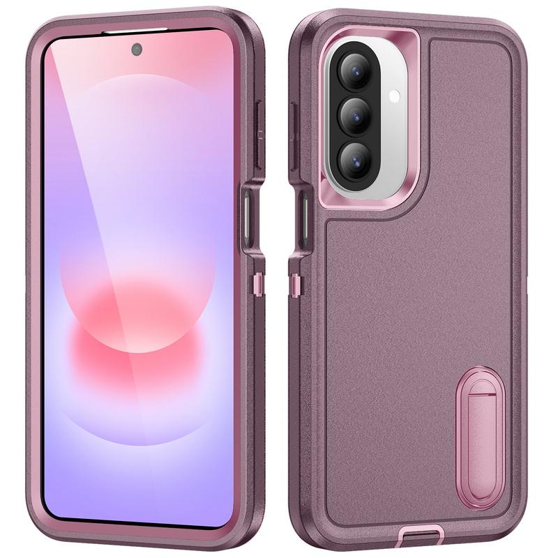 S26 Ultra Case Shockproof Bumper Hybrid 3in1 Candy Color Phone Stand Cover Samsung S25 Ultra S24 Plus S23 FE A15 A16 A36 A56 A17 A27 A37 A57 5G
