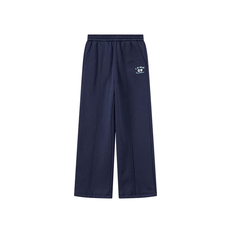 Teenie Weenie Girls Plush-Lined Straight-Leg Sweatpants 130cm
