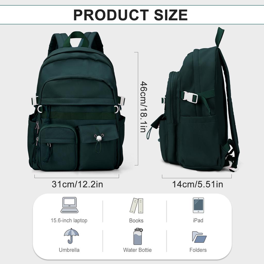 School Backpack Child Girl Book Bags Women Casual Outdoor Daypack Feminina Waterproof Backpack Multi-Pocket Travel Laptop Bag