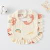 Ruffle Baby Drool Bibs: Pure Cotton Printed Lace Bibs