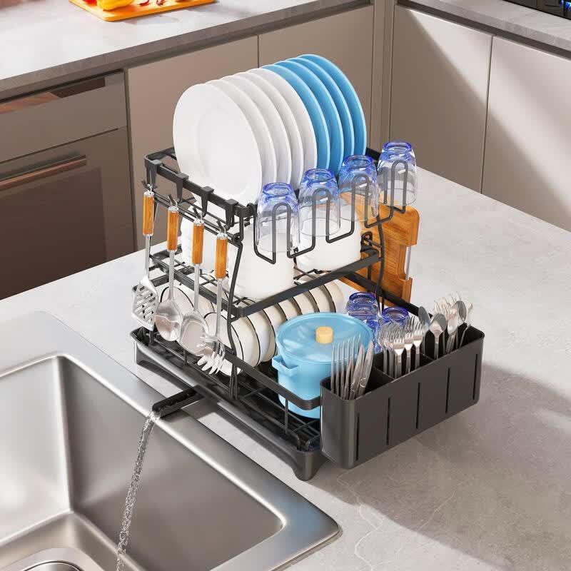 Cmaos 3-Tier Carbon Steel Dish Drying Rack