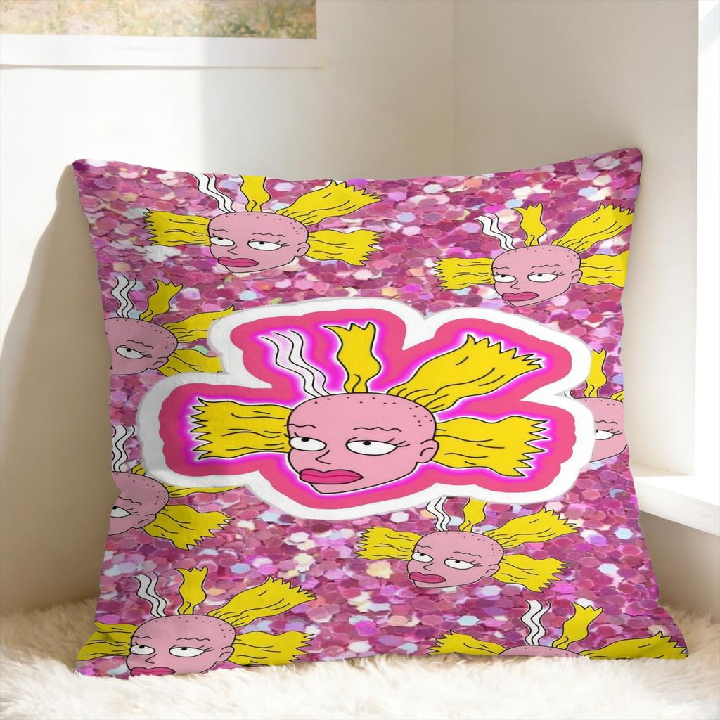 R-Rugrats Angelica Pickles Pillow Cover Novelty Pillow Case For Sofa Home Decoration Design Pillowcases Birthday Gift