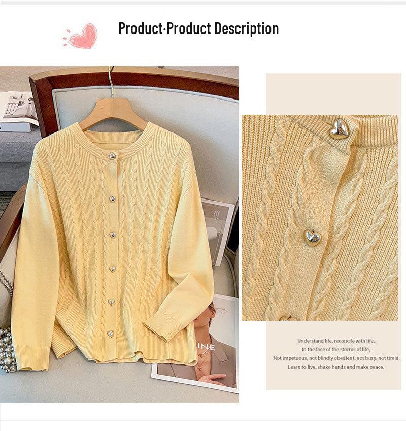 Plus Size Knit Cardigan for Women - Extra Loose Fit, Bust 150/160, Supports 200-350 Jin, Style 8030